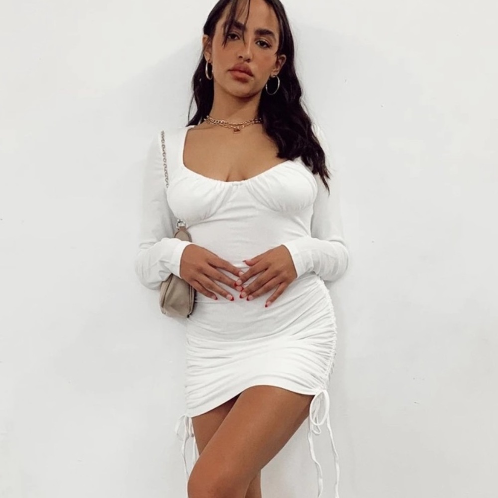 PRINCESS POLLY NEIVE MINI DRESS WHITE